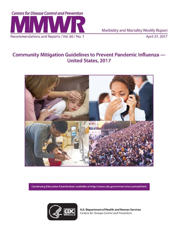 Community Mitigation Guidelines to Prevent Pandemic Influenza - Page 1