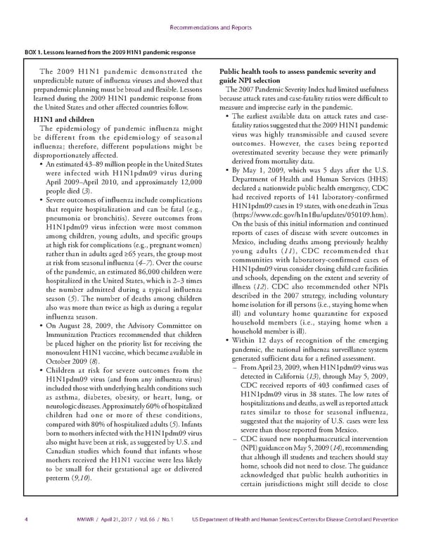 Community Mitigation Guidelines to Prevent Pandemic Influenza - Page 6