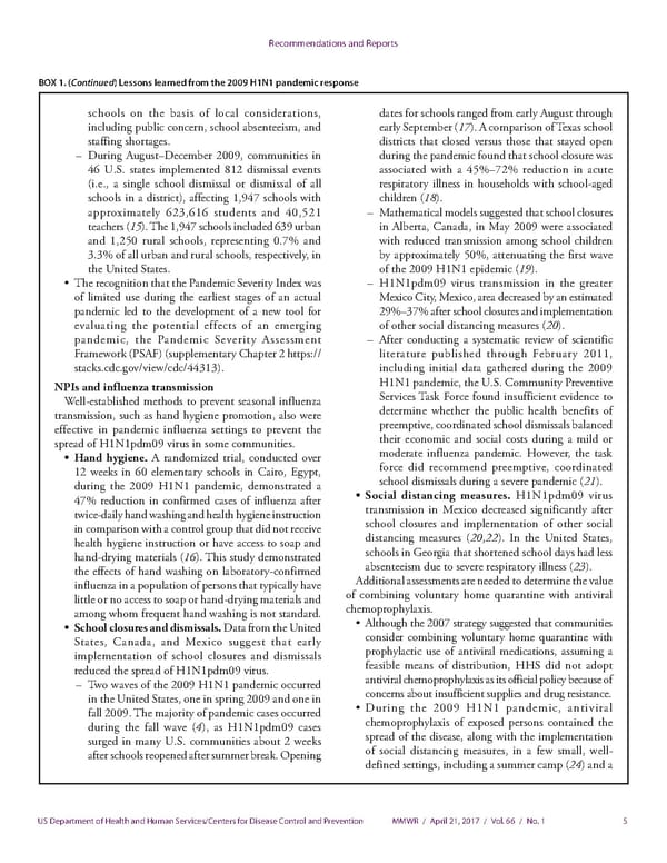 Community Mitigation Guidelines to Prevent Pandemic Influenza - Page 7