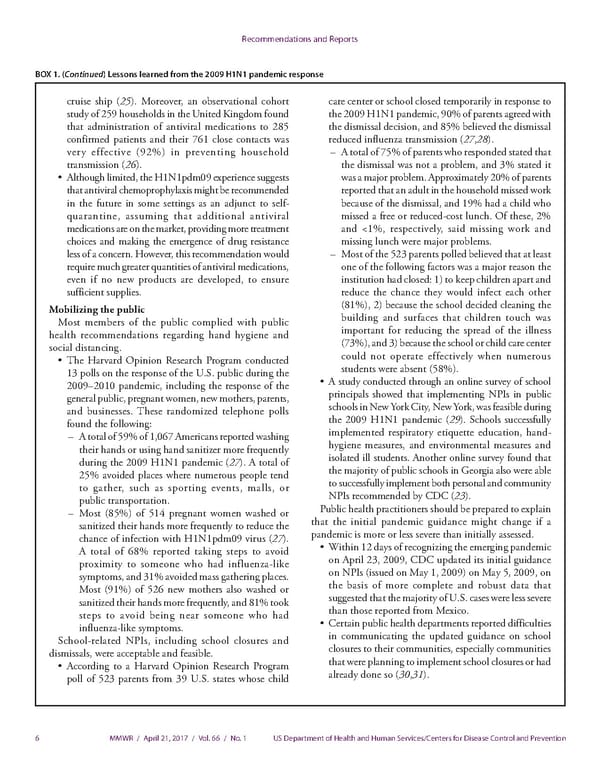 Community Mitigation Guidelines to Prevent Pandemic Influenza - Page 8