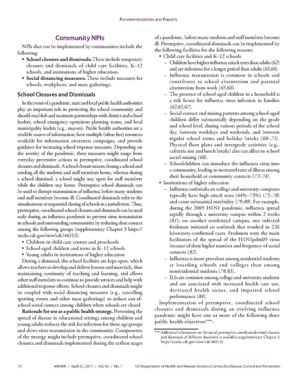 Community Mitigation Guidelines to Prevent Pandemic Influenza - Page 18