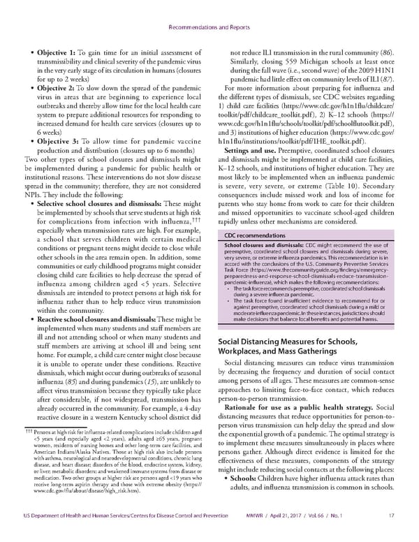 Community Mitigation Guidelines to Prevent Pandemic Influenza - Page 19