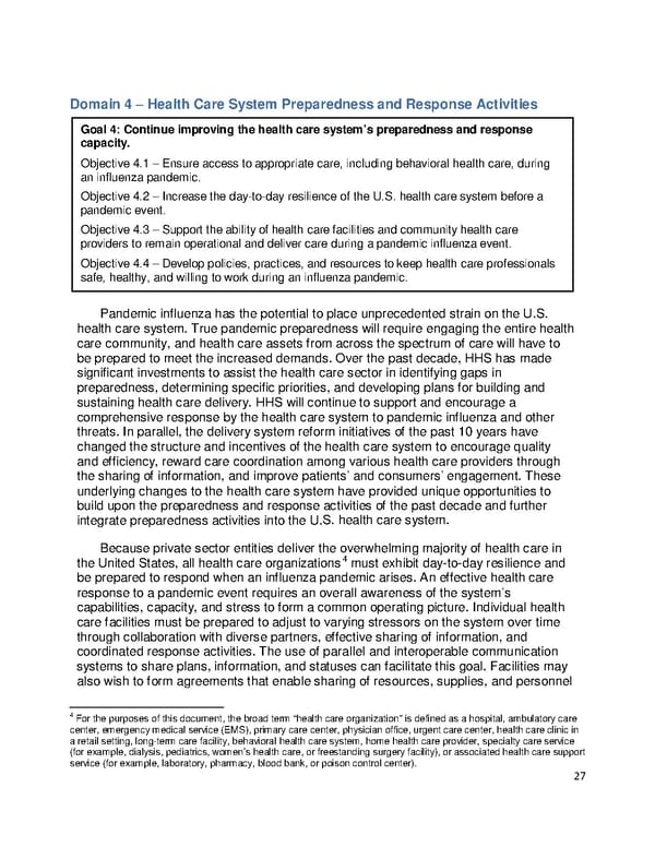 Pandemic Influenza Plan - Page 27