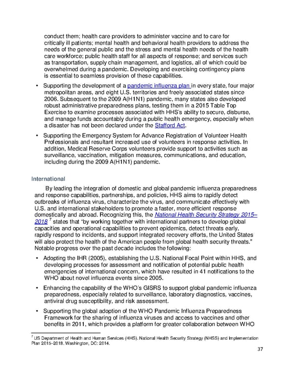 Pandemic Influenza Plan - Page 37