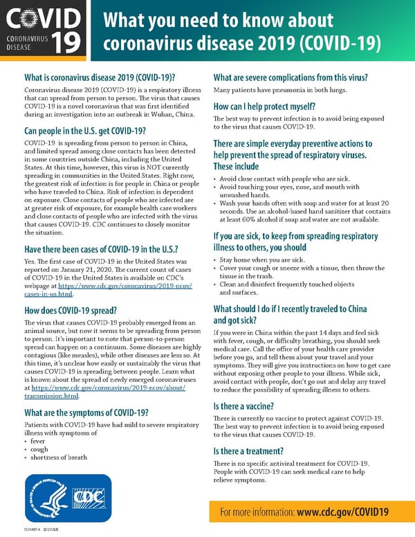 What You Need To Know About Coronavirus - INFOGRAPHIC - Page 1