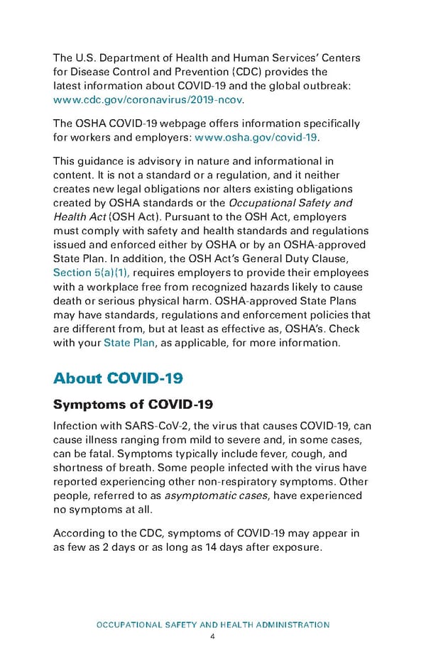 Guidance on Preparing Workplaces for COVID-19
 - Page 6