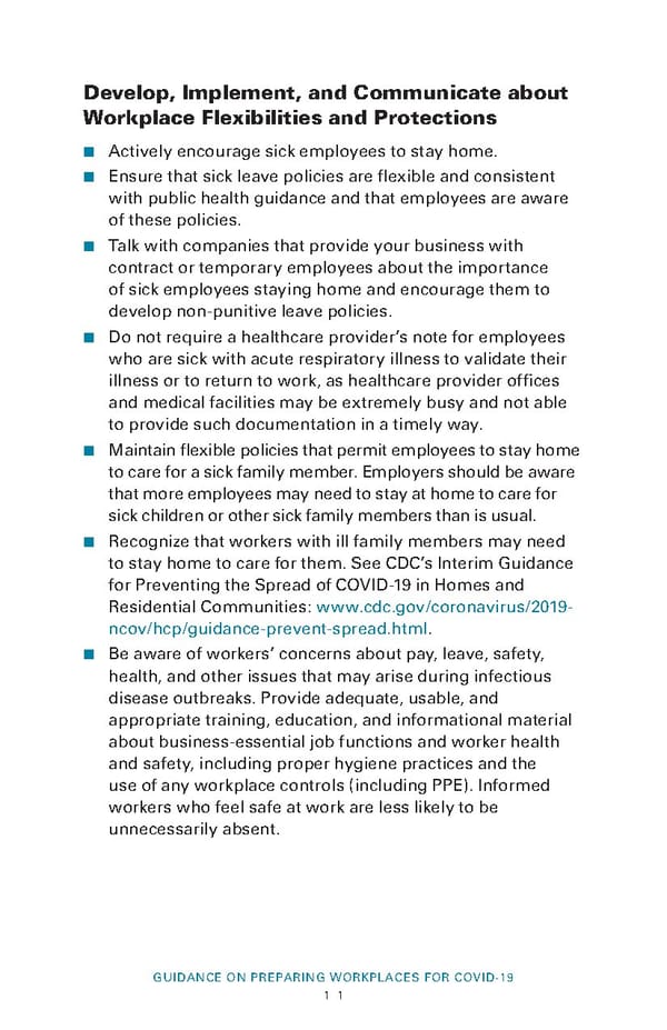 Guidance on Preparing Workplaces for COVID-19
 - Page 13